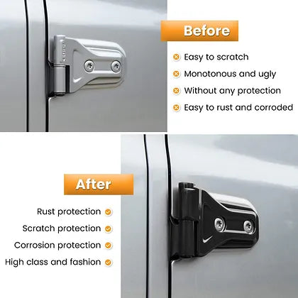JL Side Door Hinge Cover Trim - Black