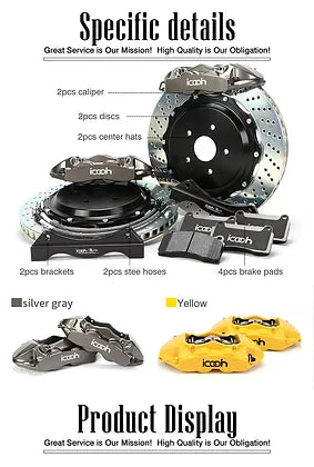 Longhorn 4-Piston Rear Brake Kits for 20" Rim - 1 set