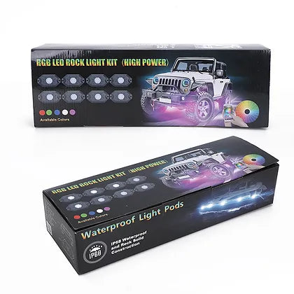 Hi-Bright 8-pod RGB Led Rock Light (6 LED chips each light)