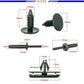 JK/JL 61Pcs Blind Rivets Rocker Molding Fender Flare Clips kit