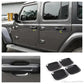 JL 4-Door Glossy Black ABS Car Exterior Door Handle Bowl Cover