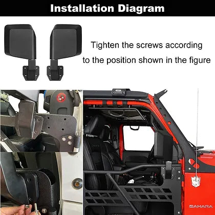 Half Doors Side View Mirrors - pair