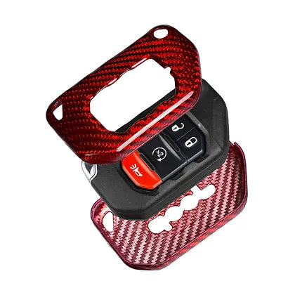 JL/JT Carbon Fiber Key Case (Black/Red)