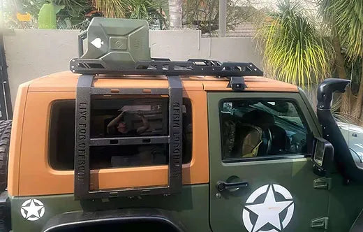 JK/JL 2Door Aluminum Roof Rack w/ Ladder Roof Luggage