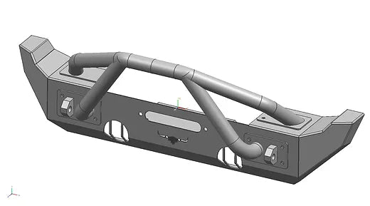 JK/JL Longhorn Double X Striker Front Bumper w/ Winch Cover Plate