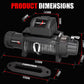 Fieryred 12V 13000LBS(5896KG) Electric Winch Synthetic Rope