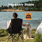 San Hima Luxury Folding Camping Chair Portable Outdoor Thick Padding With Storage Bag