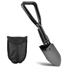 Multifunctional Camping Folding Shovel - Black