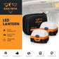 San Hima 2x Camp Light Dual Colour LED Lantern With Inbuilt Lithium Battery