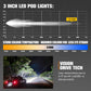 LIGHTFOX Pair 3inch Cygnus-3 Osram LED Pod Lights 1Lux@360m 3,236LM