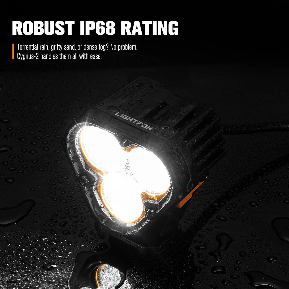 LIGHTFOX Pair 3inch Cygnus-3 Osram LED Pod Lights 1Lux@360m 3,236LM