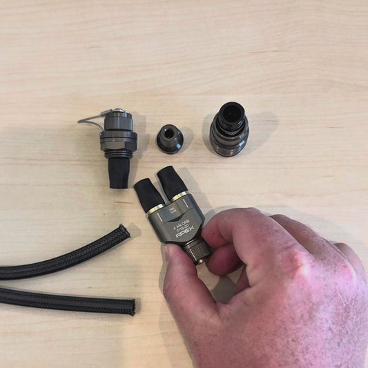 Quick Connect "Y" 2x 3/8 Hose Barb