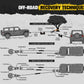 BUNKER INDUST 4WD Complete Recovery Kit Off Road Snatch Strap Dampener 9PCS 4x4