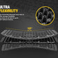 Pair 10T Recovery Tracks Sand Track With Jack Base Sand Snow Mud Trax 4WD Black