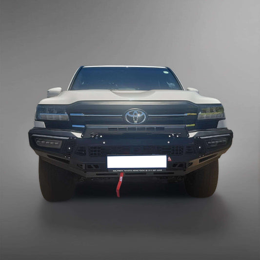 MCC Pegasus Mild Steel Front Bumper Replacement Bullbar for Toyota LandCruiser 300 Series 2022+ bumper cut
