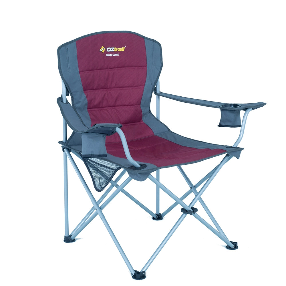 Oztrail Deluxe Jumbo Arm Chair Red