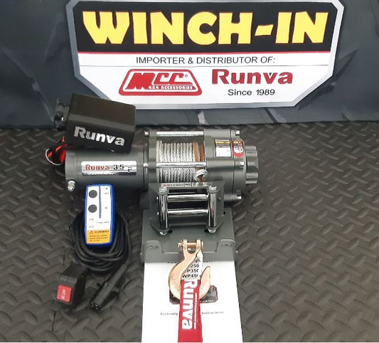 Runva Winch - Steel Cable 3500lbs (1 588Kg) 12V