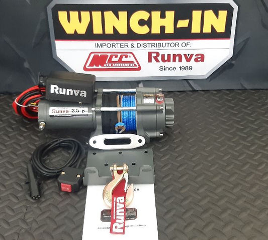 Runva Winch - Synthetic Rope 3500lbs (1 588Kg) 12V
