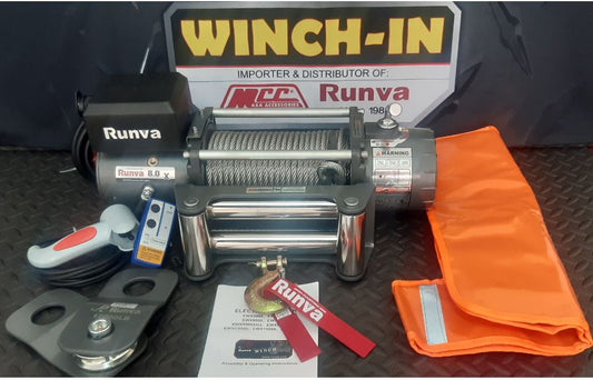 Runva Winch Steel Cable 8000lbs (3629kg)12V