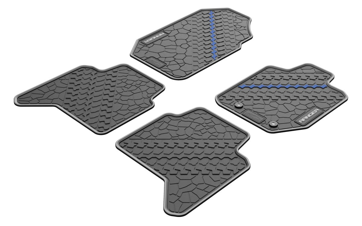 Double Cab Rubber Mat Set